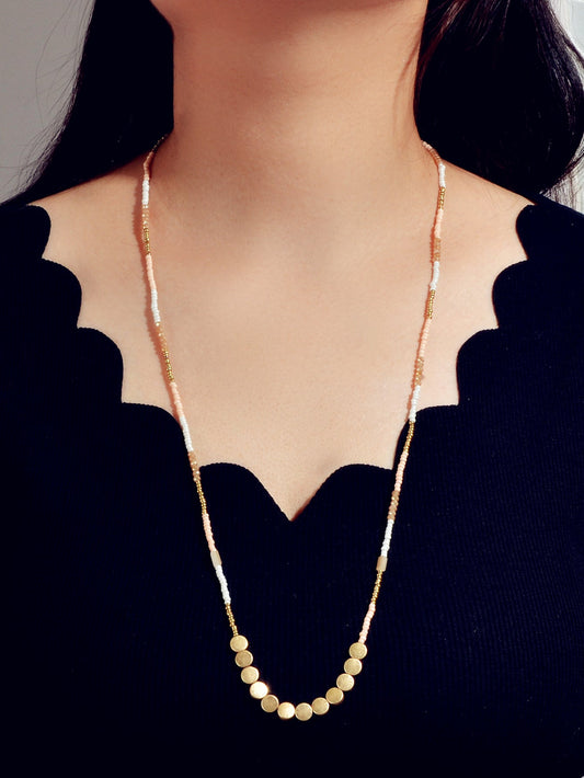 Bohemian Jewellery Ethnic Handmade Multi-colored Beads Charm Long Chain Necklace-1