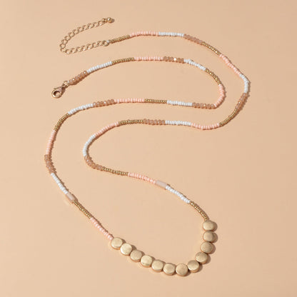 Bohemian Jewellery Ethnic Handmade Multi-colored Beads Charm Long Chain Necklace-0