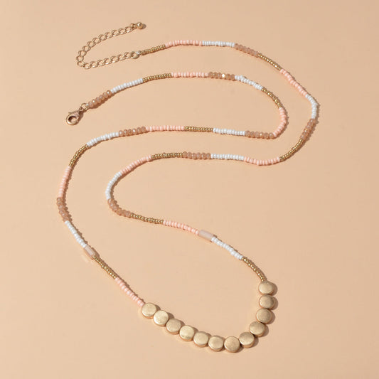 Bohemian Jewellery Ethnic Handmade Multi-colored Beads Charm Long Chain Necklace-0