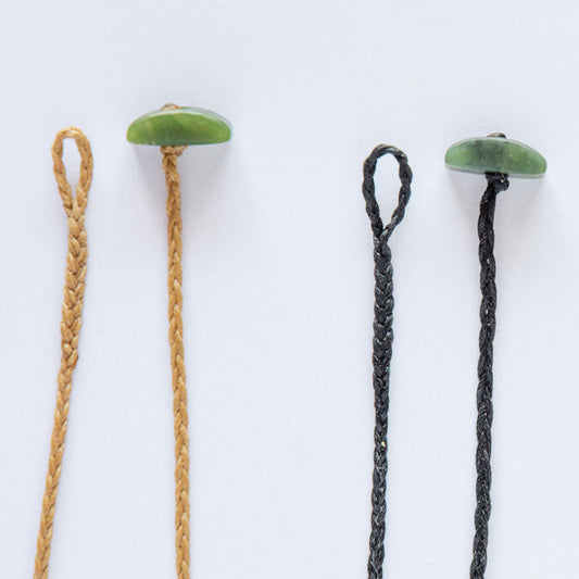 Plaited Cords with Jade Toggles -C5-0
